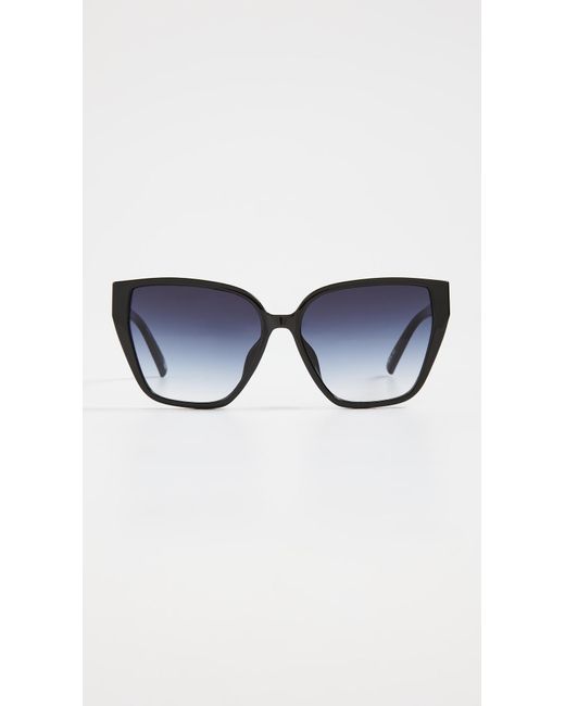 Le Specs Fash-hun Alt Fit Sunglasses in Shiny Black (Blue) | Lyst