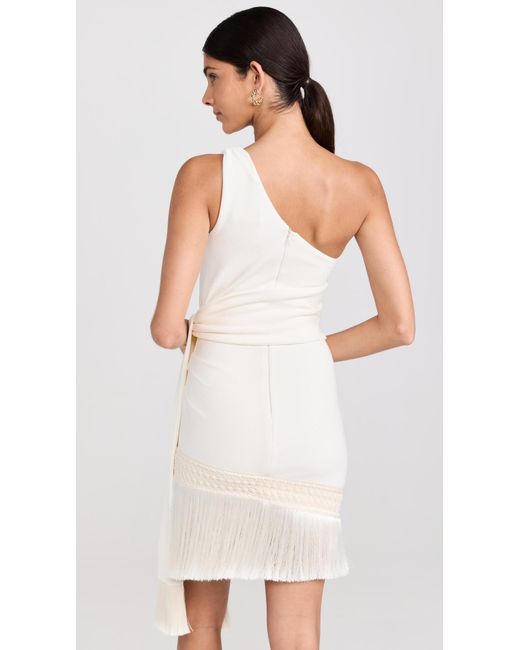 PATBO White One Shoulder Mini Dress