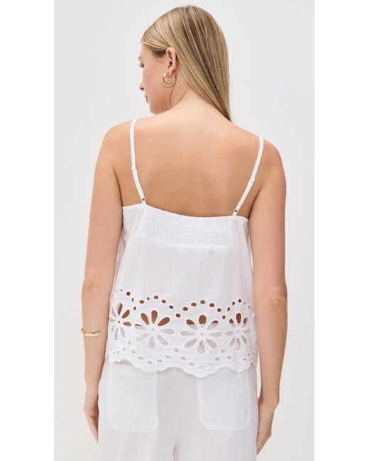 Splendid White Emma Eyelet Tank
