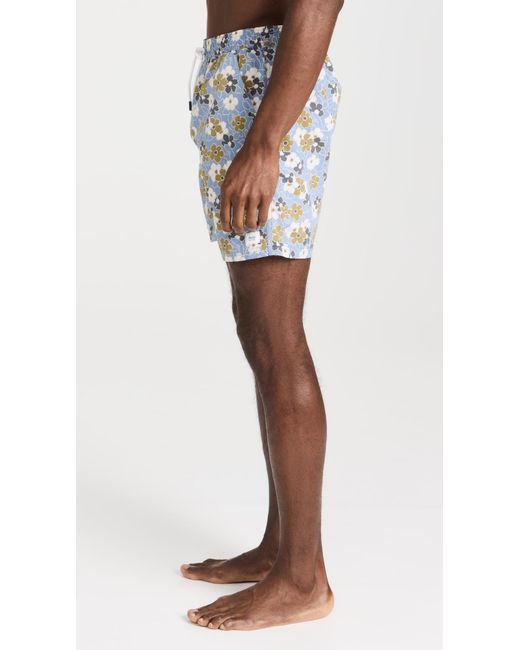 Katin Blue Fied Voey Wi Trunk Pring Bue for men