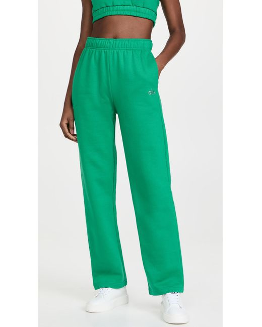 Alo Yoga Cotton Accolade Straight Leg Sweatpants in Green Emerald (Green) | Lyst