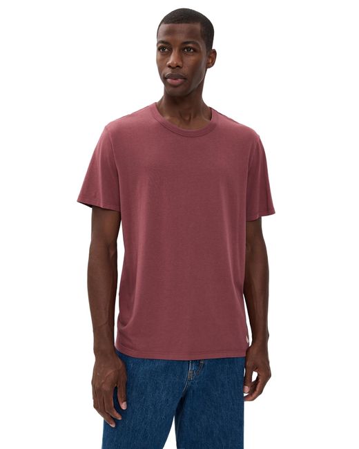 Marine Layer Red Signature Sea Change Crew Tee for men