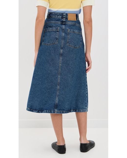 ALIGNE Blue Troy Midi Skirt
