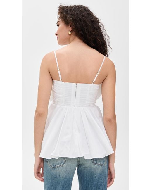 Aje. White Scarlett Top