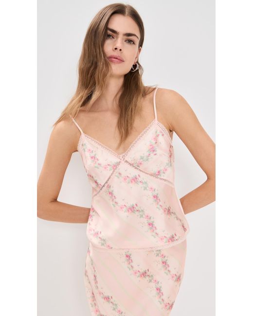 LoveShackFancy Pink Levall Top