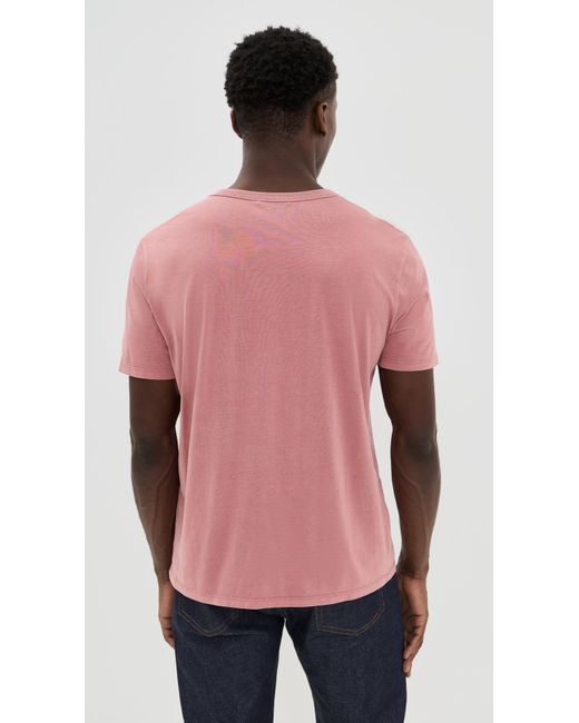 Marine Layer Pink Signature Sea Change Crew Tee for men
