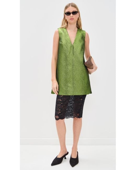 Simon Miller Women's Green Fountain Metallic Mini Dress Simon Miller Women's Green Fountain Metallic Mini Dress