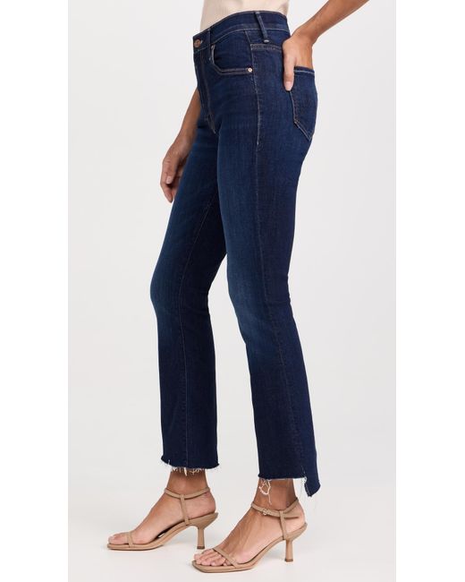 Mother Blue The Insider Crop Step Fray Jeans