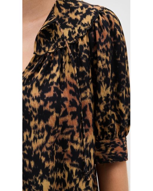 Ulla Johnson Black Blaire Short Sleeve Blouse