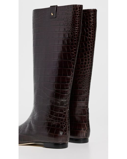 Larroude Black Alexis Flat Boots
