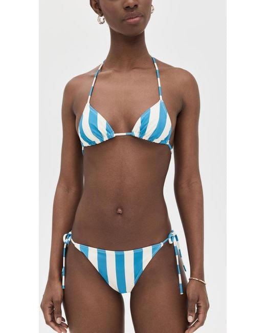 Solid & Striped Blue The Iris Bikini Top