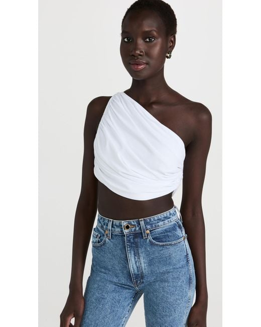 Norma Kamali Synthetic Diana Top in White | Lyst