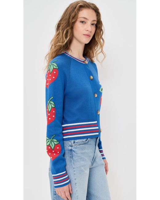 Mother Blue The Crop Rib Cardigan