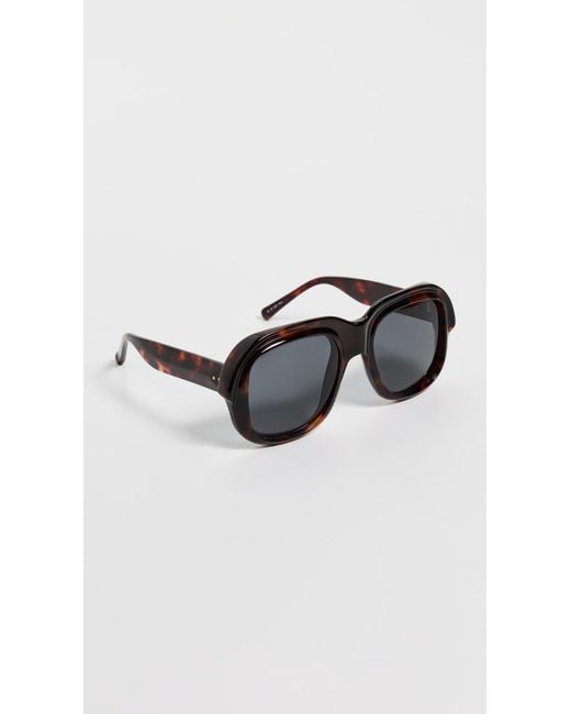 Dries Van Noten Black Round Sunglasses