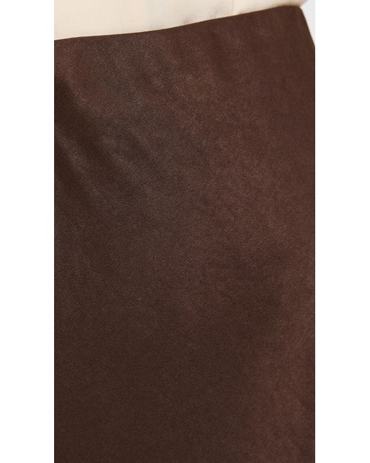 Vince Brown High Waist Fluid Satin Bias Pants