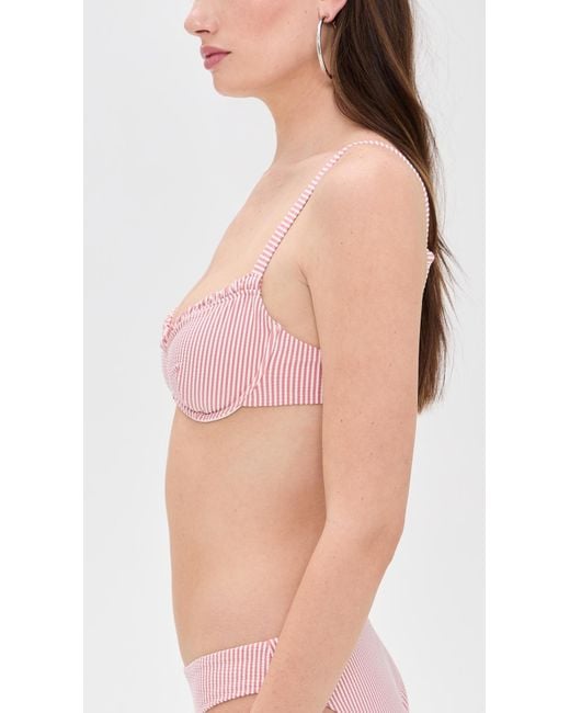 Onia Pink Marilyn Bikini Top
