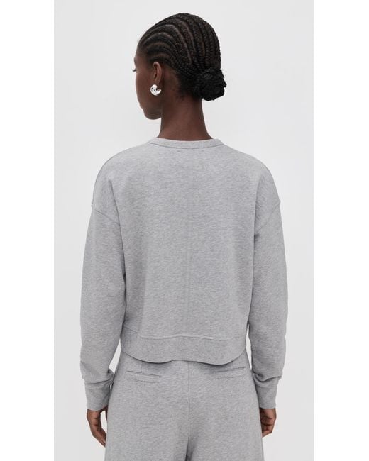 La Ligne Gray Cropped James Sweatshirt