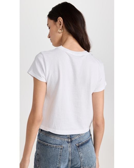 Agolde White Adine Shrunken Tee