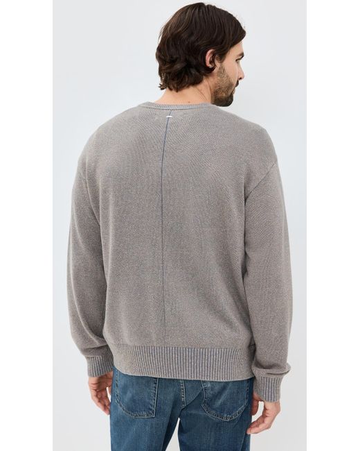 Rag & Bone Gray Dexter Marl Crew Sweater for men