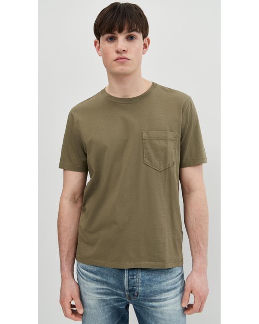 Billy Reid Green Washed Tee for men