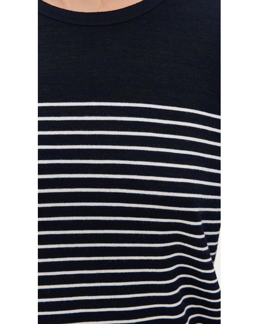 Rag & Bone Blue The Knit Stripe Boxy Long Sleeve Tee