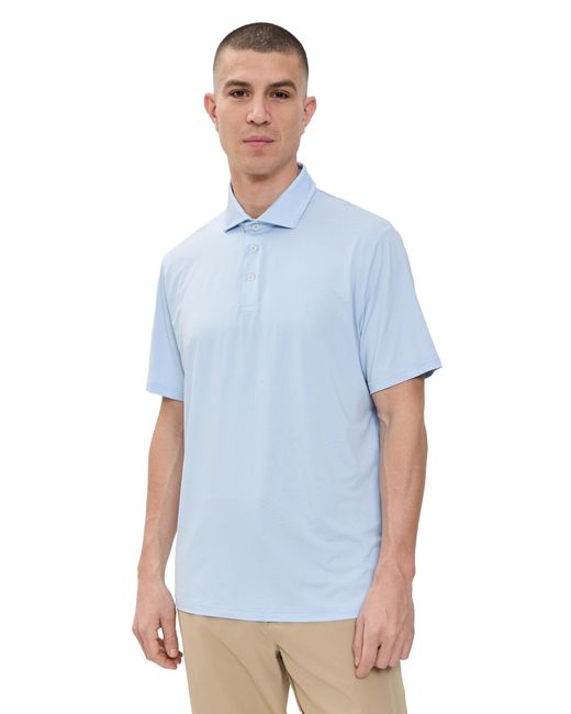 Ralph Lauren Blue Striped Featherweight Airflow Jersey Polo for men