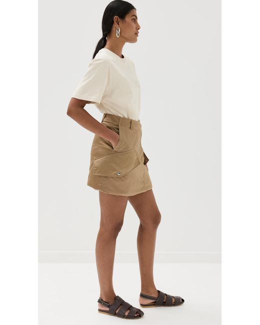 J.W. Anderson Natural Padded Cargo Mini Skirt