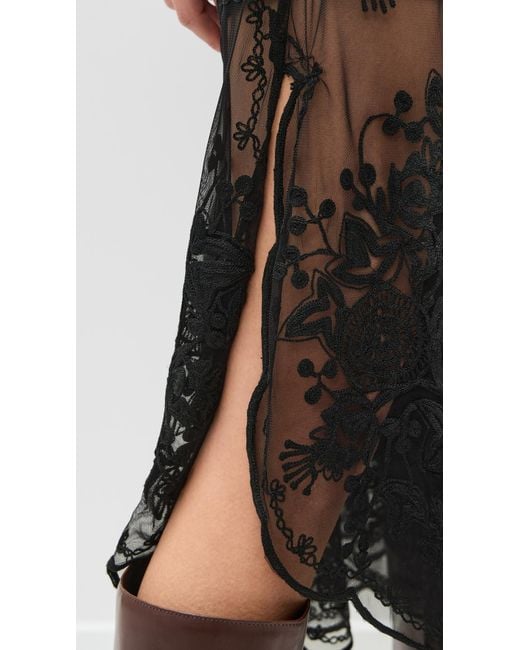 Sea Black Arielle Lace Flared Pants