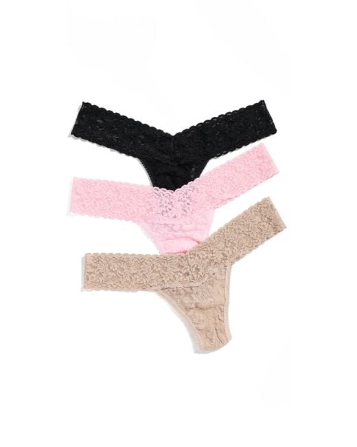 Hanky Panky Black Signature Lace Low Rise 3 Pack