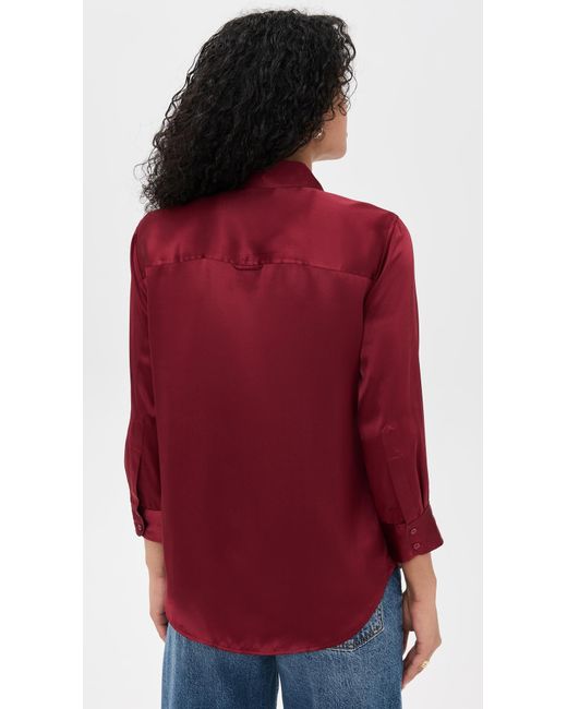 L'Agence Red Dani 3/4 Sleeve Blouse