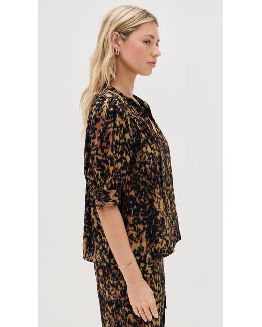 Ulla Johnson Black Blaire Short Sleeve Blouse