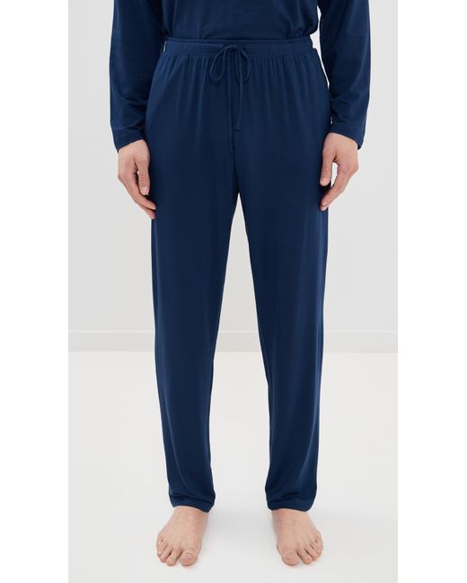Eberjey Blue Henry Long Sleeve Pants Pj Set for men