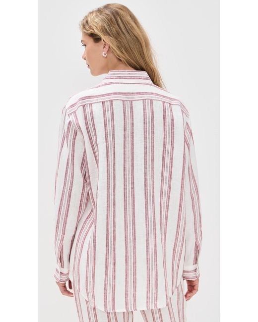 Reformation Multicolor Eli Oversized Linen Shirt