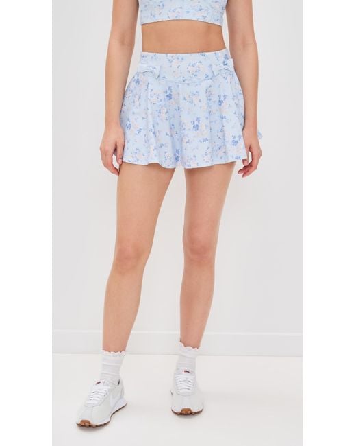 LoveShackFancy Blue Corene Skort