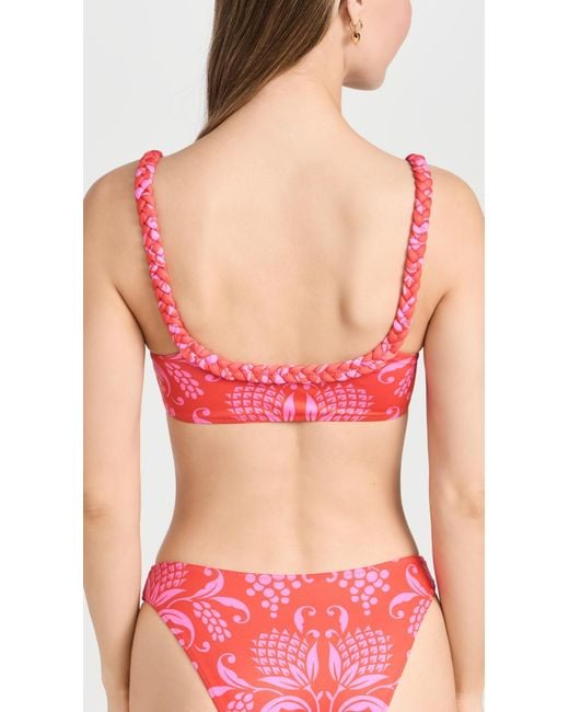 RHODE Pink Bibi Bikini Top