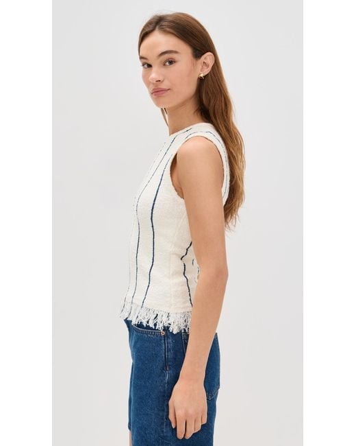 ALIGNE White Char Boucle Top