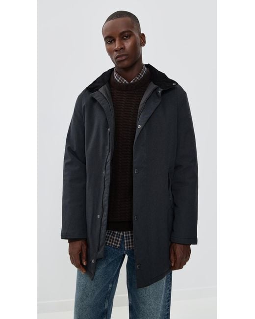 Barbour Blue Winter Powell Waterproof Jacket for men