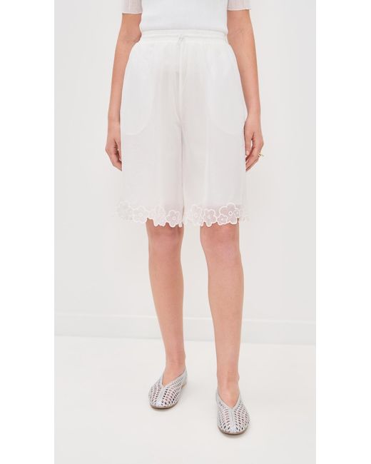 CECILIE BAHNSEN White Arya Shorts