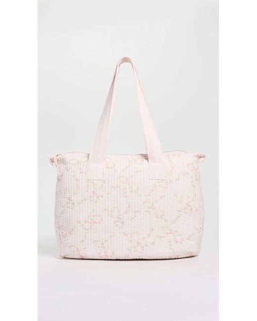 LoveShackFancy Pink Oran Weekender Bag
