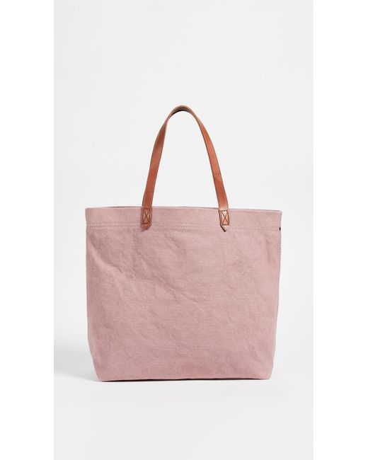 Madewell Pink Canvas Transport Tote