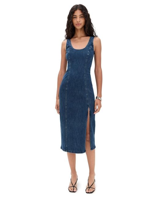 Rag & Bone Blue Flexi Athena Midi Dress