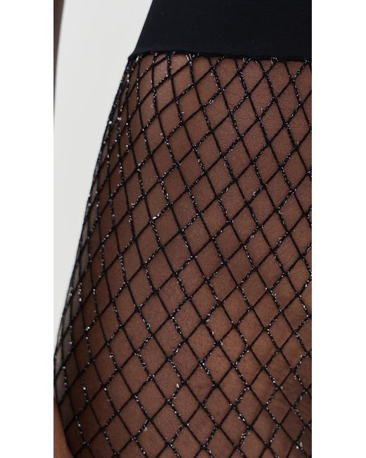 Commando Black Glitter Fishnet Tights