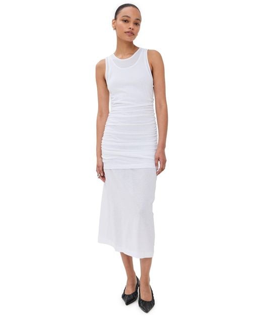 BITE STUDIOS White Romana Layered Sheer Tank Dress