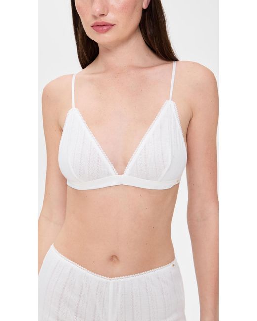 Anine Bing White Eldra Triangle Bra