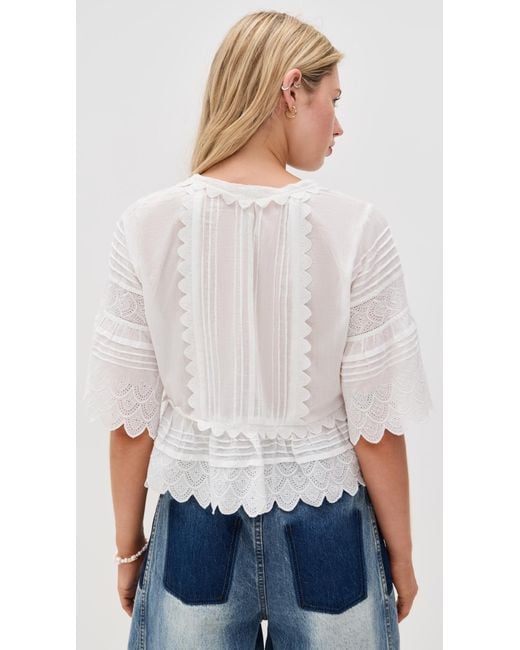 LoveShackFancy White Lucce Top