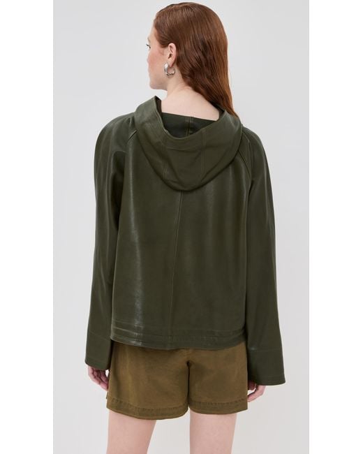 Co. Green Workwear Leather Pullover