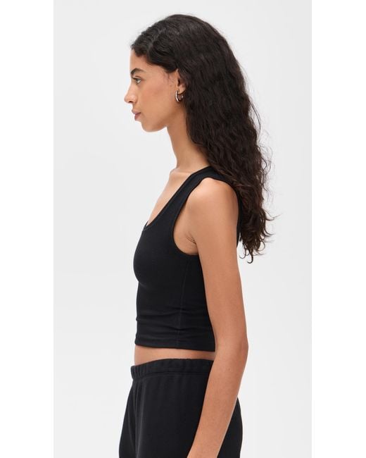 ÉTERNE Black Square Neck Tank