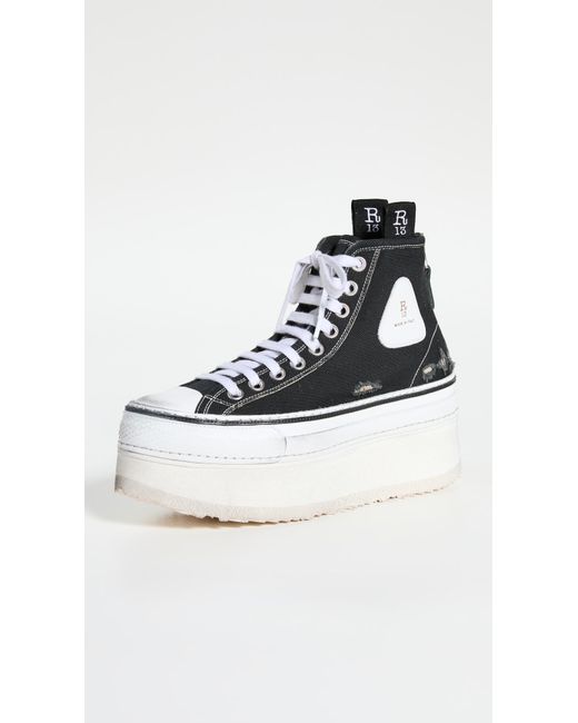 R13 Blue Platform High Top Sneakers