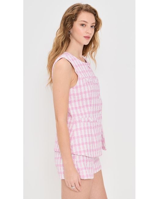 Endless Rose Pink Tweed Top Jacket