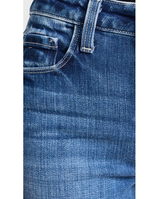 L'Agence Blue Ali High Rise Slim Flare Jeans